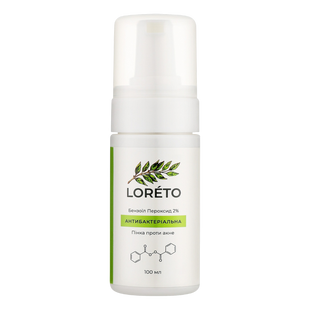 Пінка для вмивання з бензоїл пероксидом 2% | Loreto Foam, 100ml 1609 фото