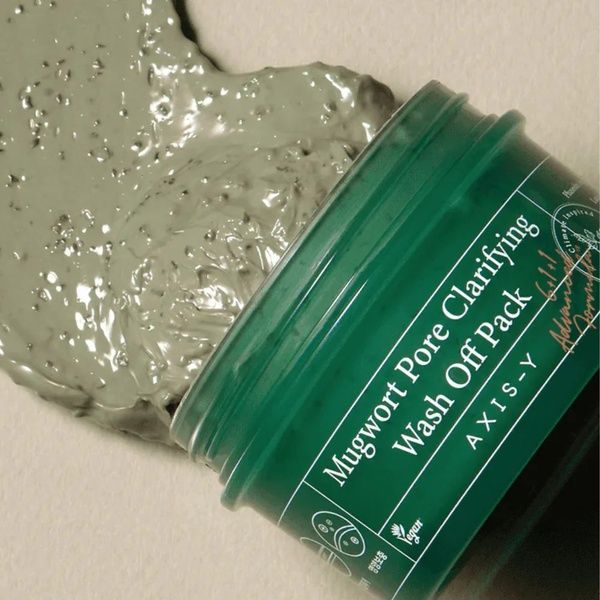 Очищаюча маска з полином | Axis-Y Mugwort Pore Clarifying Wash Off Pack, 100ml 1613 фото