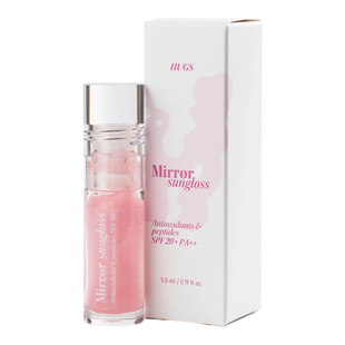 Сонцезахисний блиск для губ | HUGS Mirror Sungloss Antioxidants & Peptides SPF 20+ PA++, 5.5ml 1615 фото