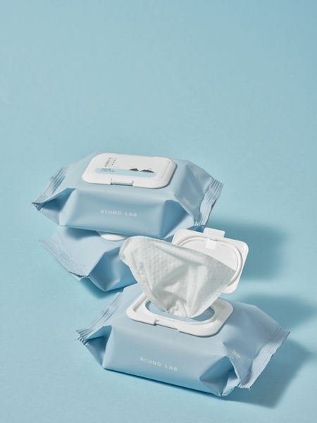 Очищувальні серветки для зняття макіяжу та СПФ | Round Lab 1025 Dokdo Cleansing Tissue, 30шт 1383 фото