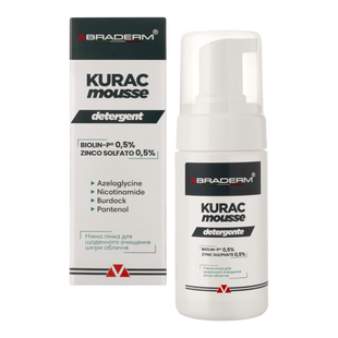 Пінка для вмивання | Braderm Kurac Cleansing Mousse, 100ml 1390 фото