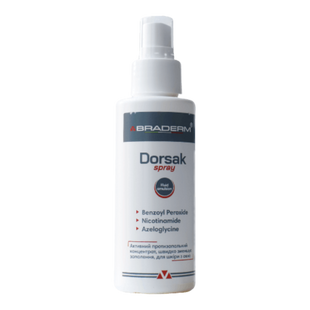 Активний протизапальний спрей для тіла | Braderm Dorsak Spray, 100ml 1392 фото