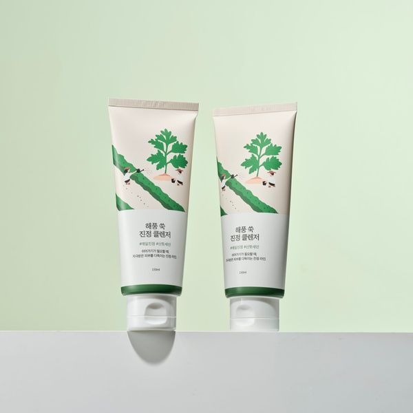Очищуюча пінка з морським полином | Round Lab Mugwort Calming Cleanser, 150ml 1503 фото